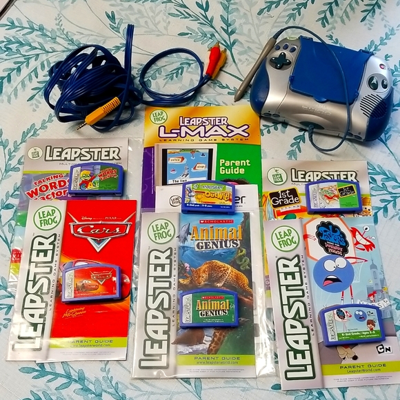 Leapster children's video game with 6 games. Takes 4- AA batteries - Picture 1 of 2